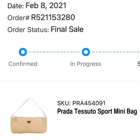 prada order status.